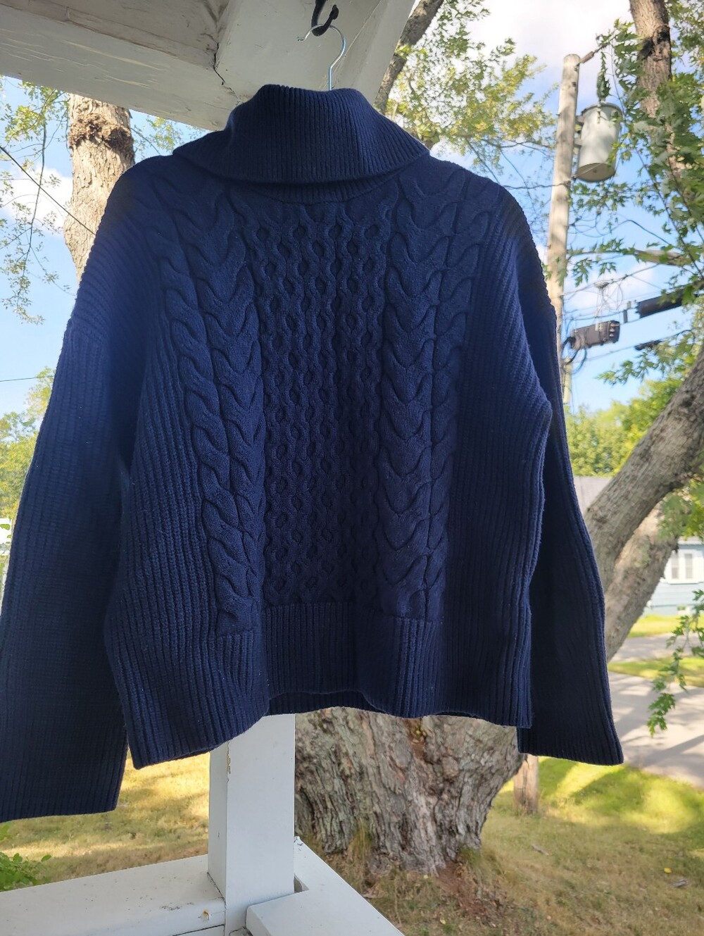 BANANA REPUBLIC, Thick Sweater, Size-Large, Color-Navy
